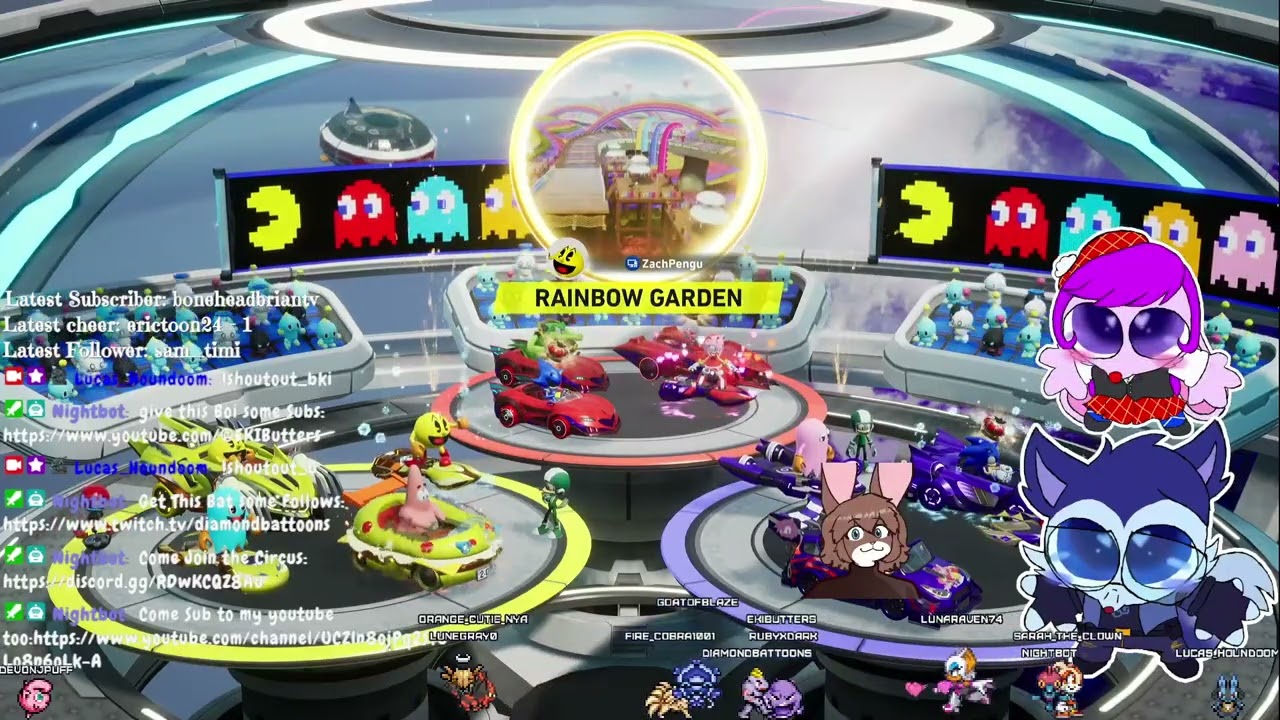 Its SONIC racing With PacMan and his ghost (Sonic Crossworlds)