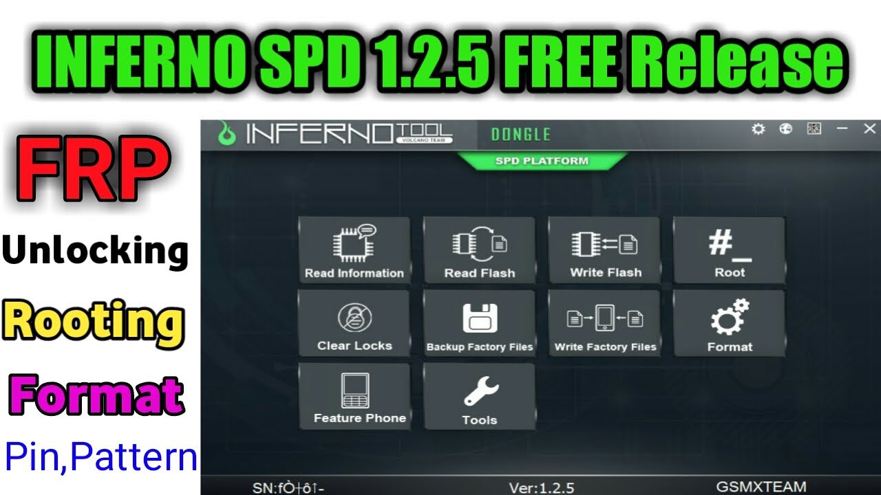 SPD PLATFORM Read Flash,Write Flash,Root,Format Feature Phone,Tools