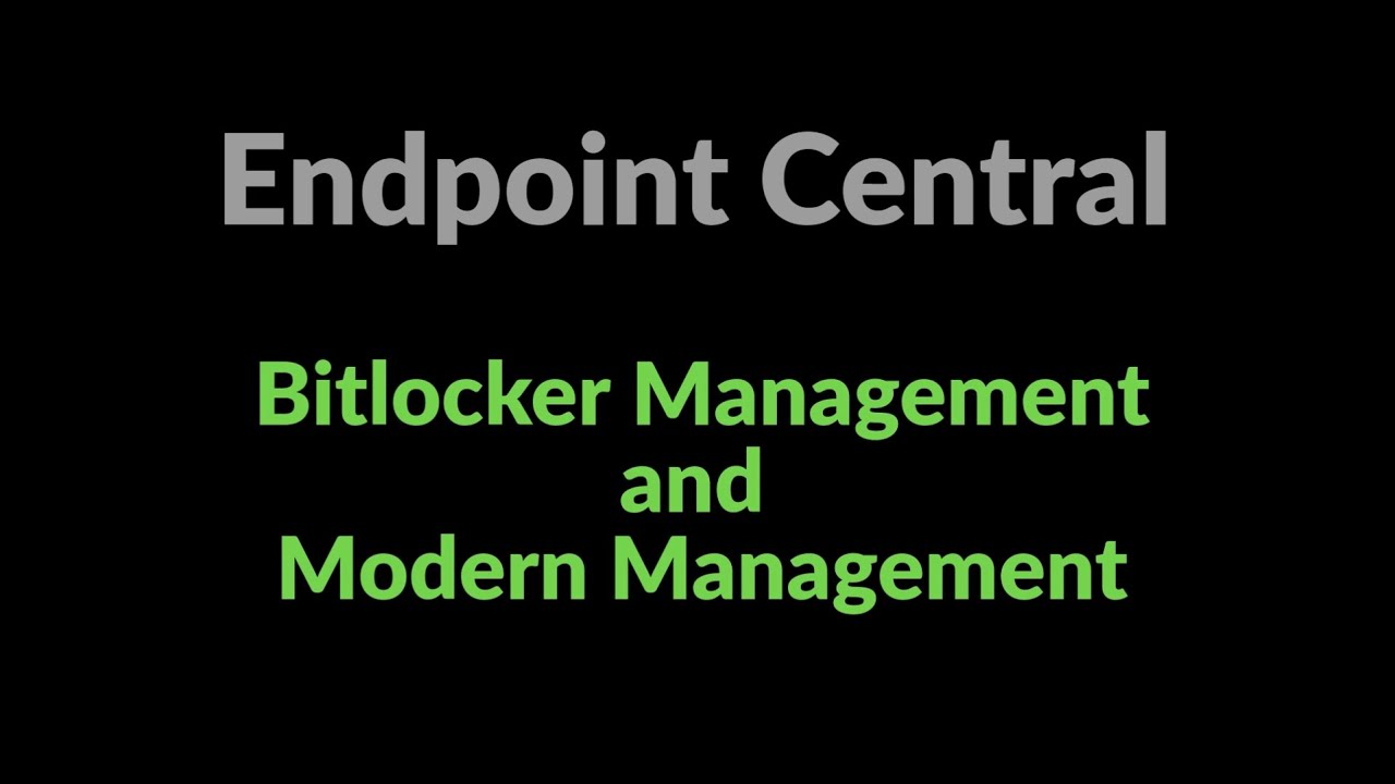 Bitlocker Management – Endpoint Central