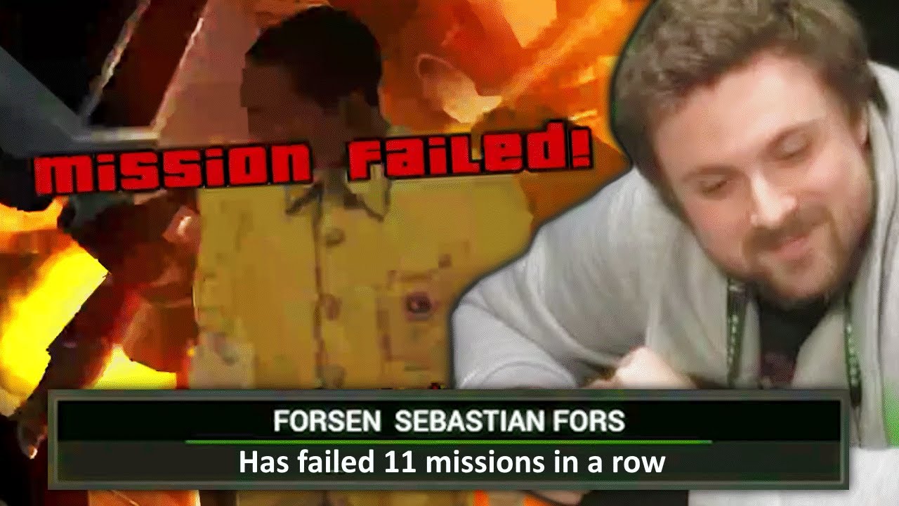 Forsen gets the Fastest Failed Mission World Record