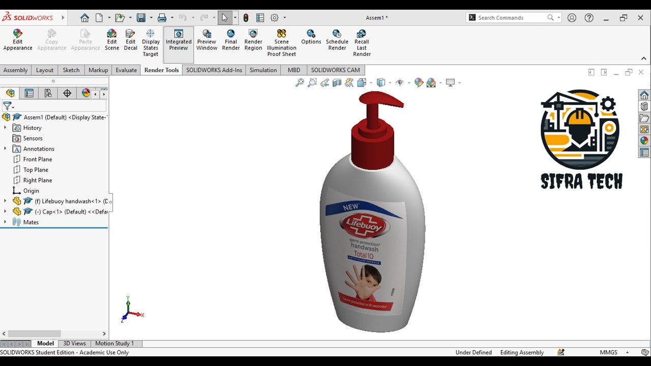 Product Design | #solidworks | Hand wash dispenser bottle