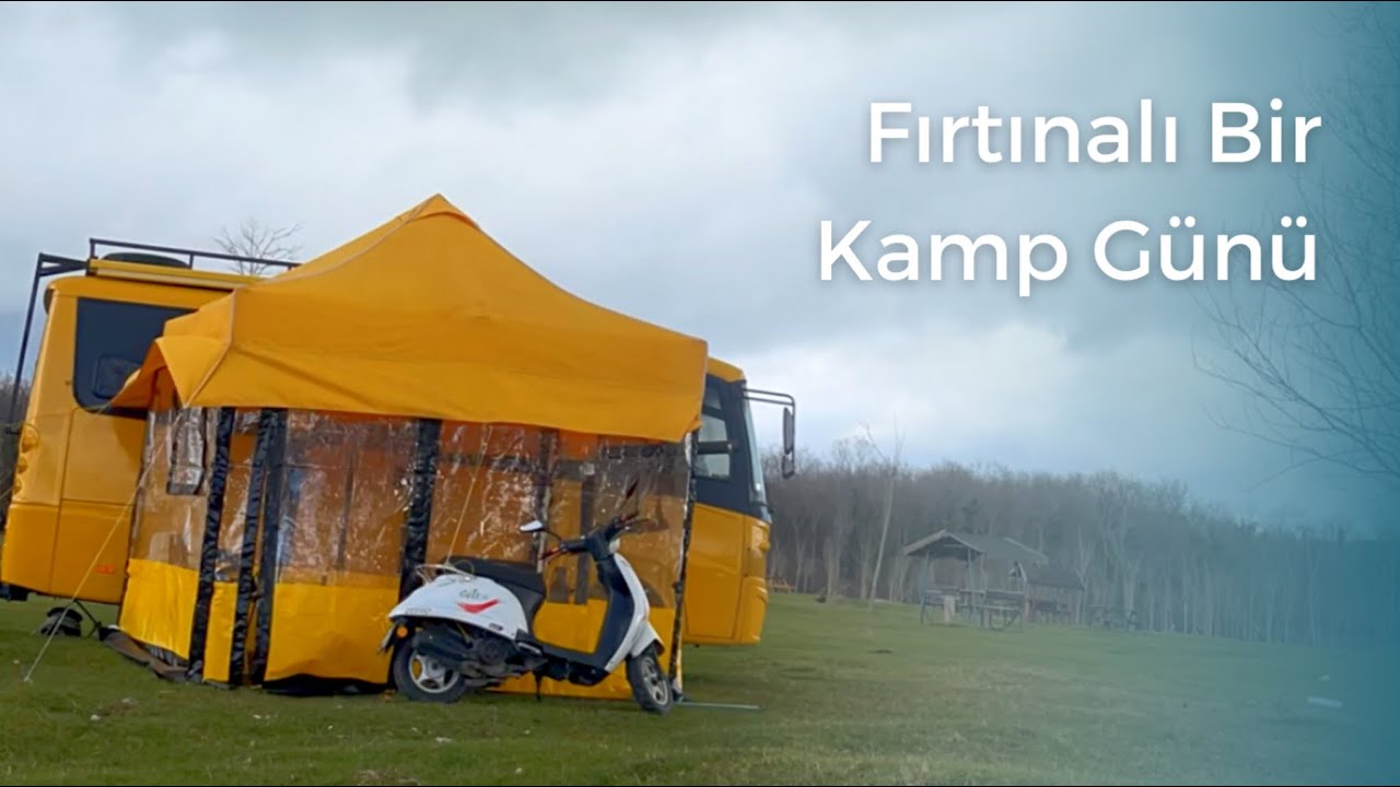 FIRTINALI BİR KAMP GÜNÜ | BMC LEVEND KARAVAN #kışkampı #asmr #bmc #karavanhayatı