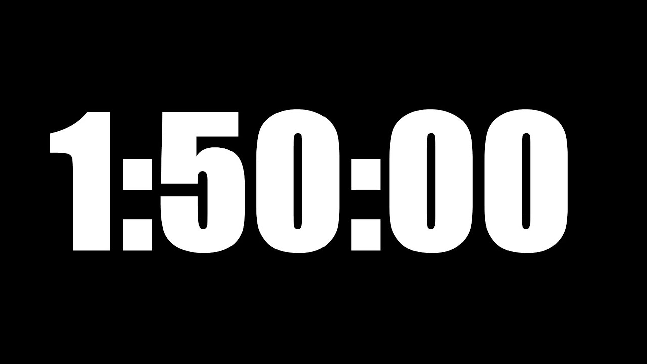 1 HOUR 50 MINUTE TIMER • 110 MINUTE COUNTDOWN TIMER ⏰ LOUD ALARM ⏰
