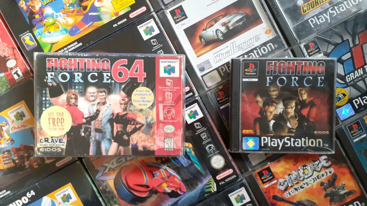 💢 Versus 💢 FIGHTING FORCE 🔸Playstation PS1 🆚 Nintendo 64 N64
