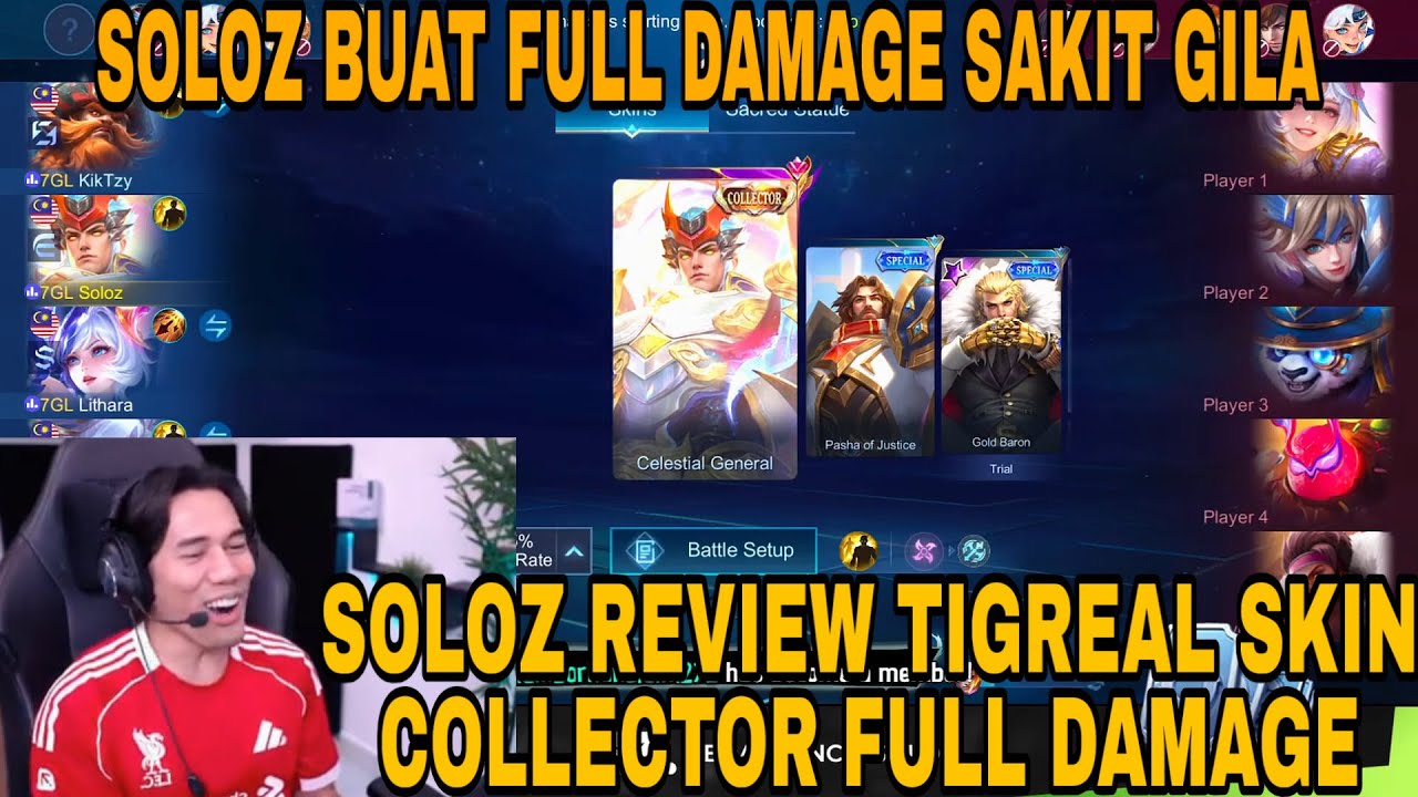 SOLOZ REVIEW TIGREAL SKIN COLLECTOR BUAT FULL DAMAGE