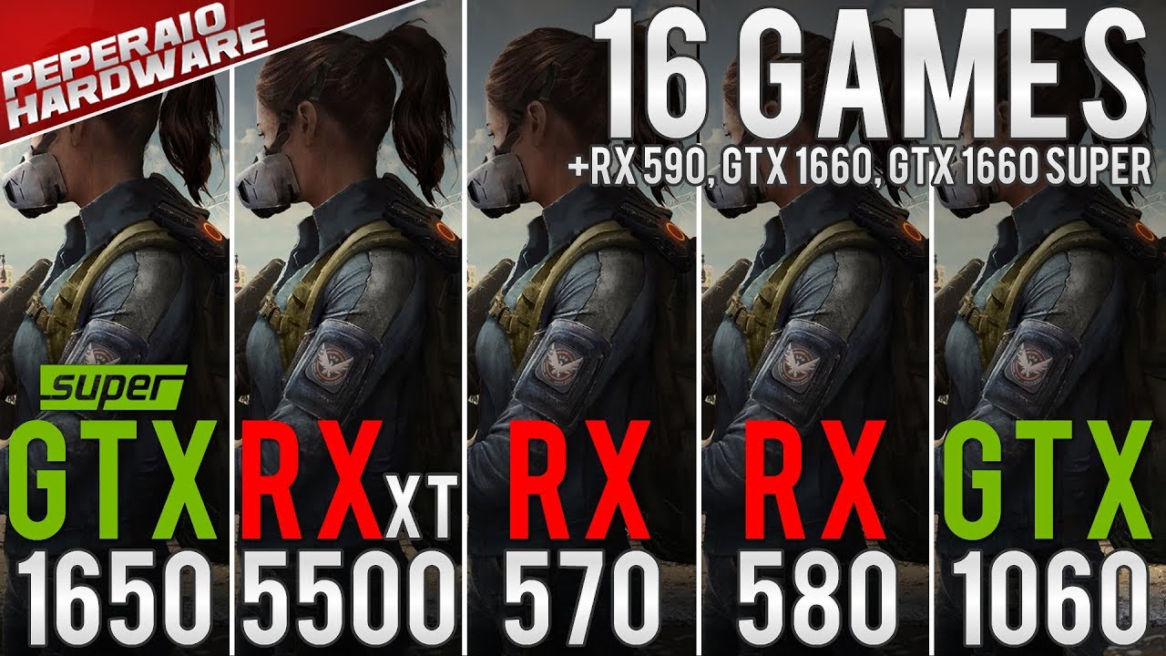Comparativo - GTX 1650 Super vs RX 5500 XT, RX 570, RX 580, GTX 1060, GTX 1660 Super (1080p & 1440p)