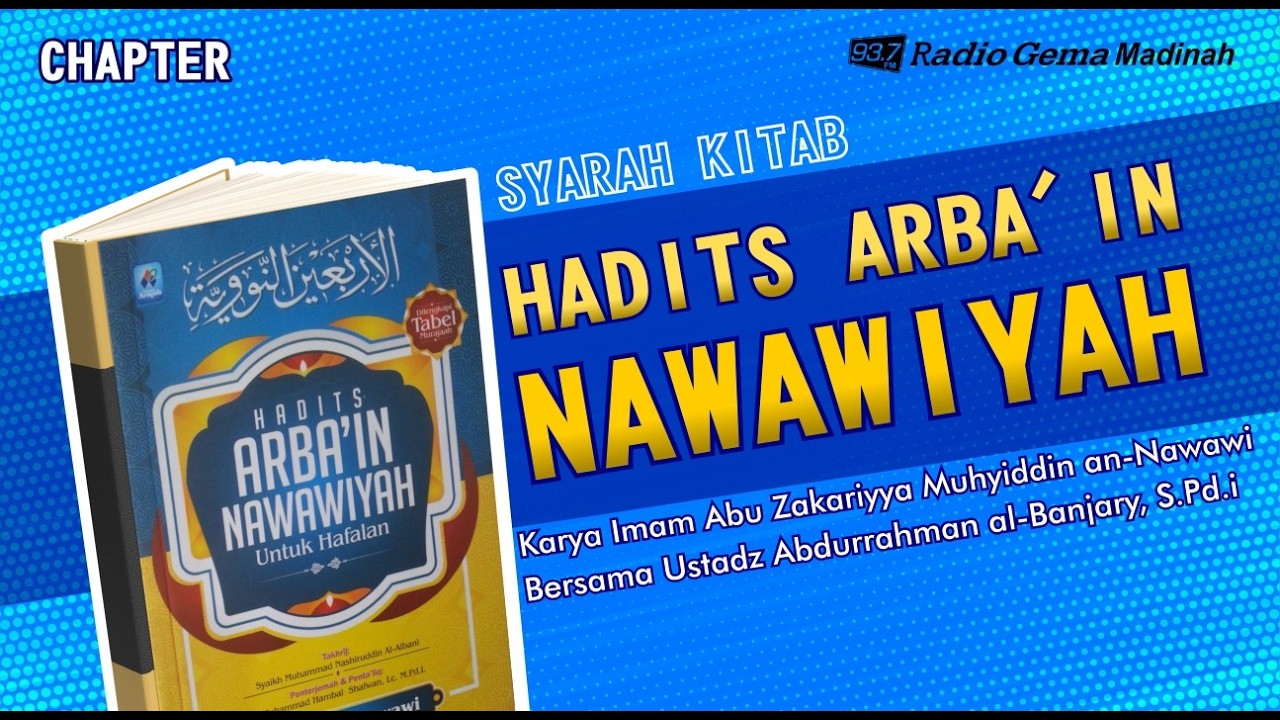 🔴 [LIVE] HADITS KE 29 - Ustadz Abdurrahman Al-Banjariy S.Pd.i