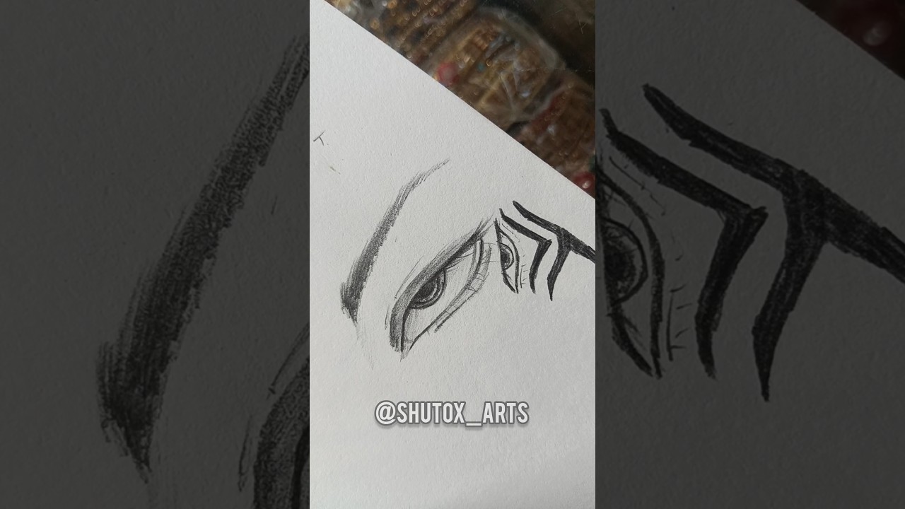 How to draw sukuna eyes ✨ #shorts #arts #viral #shutox_arts