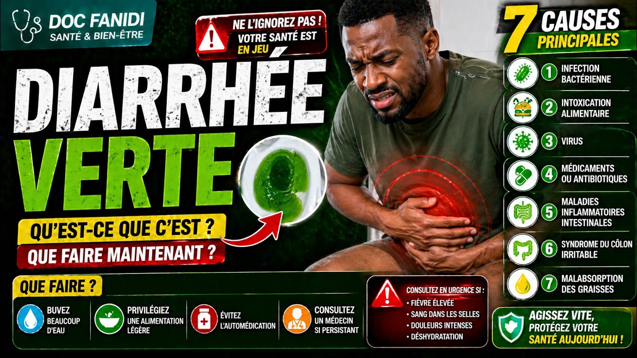 Diarrh&eacute;e verte QU'EST que faire pour 7 causes