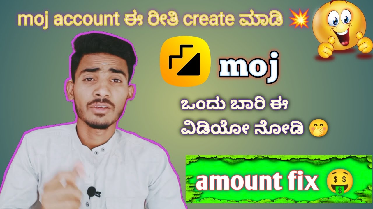 how to create moj account |amount fix 🤑🤑  | moj video upload | kannada | 2023 | moj |