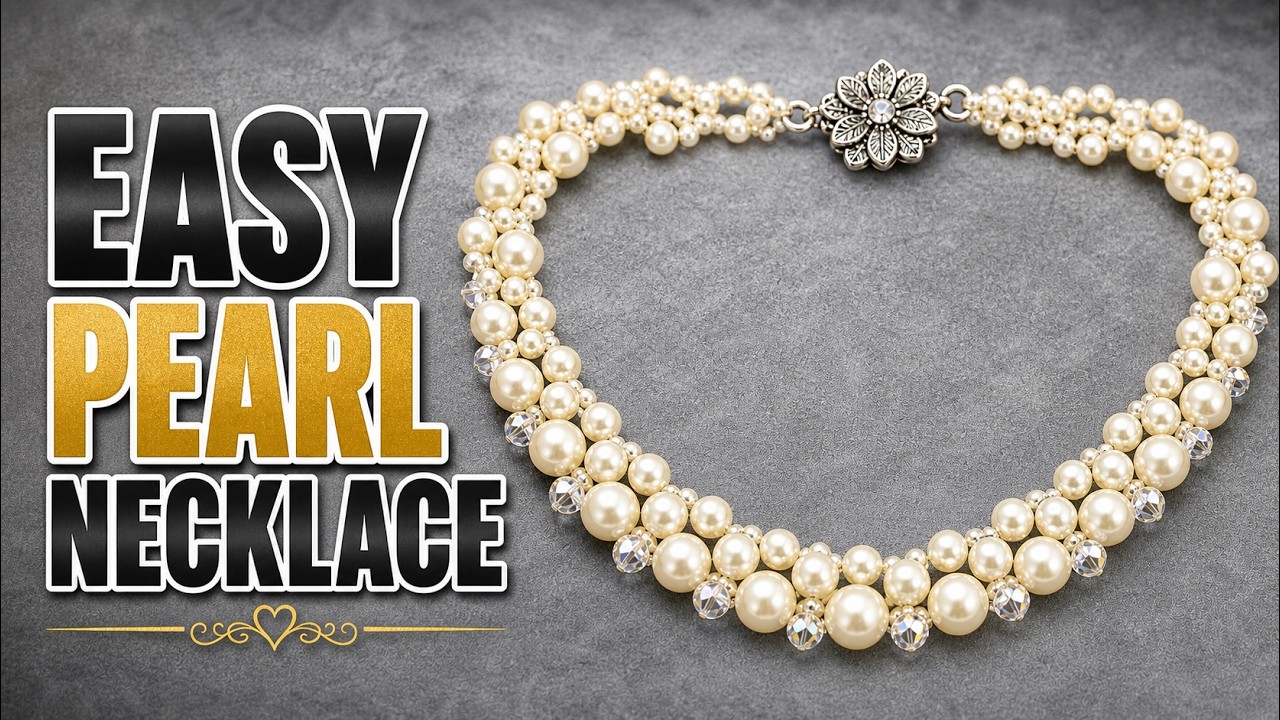 How to Make a Pearl Necklace - Easy Jewelry Tutorial