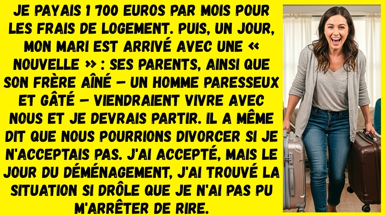 Mon mari veut que ses parents emménagent dans ma maison et me dit de partir ou de divorcer.