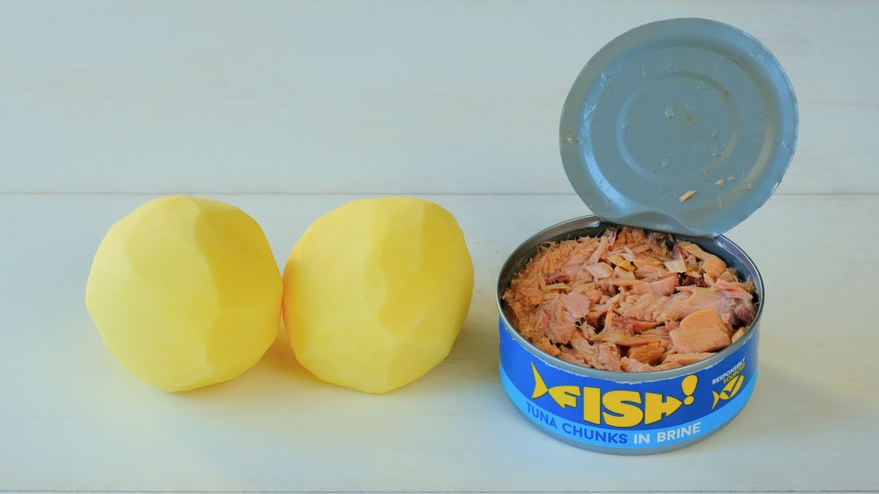 Delicious Tuna & Potatoes Recipe [ 2 ingredients only ] Easy Tuna Recipe for the whole family