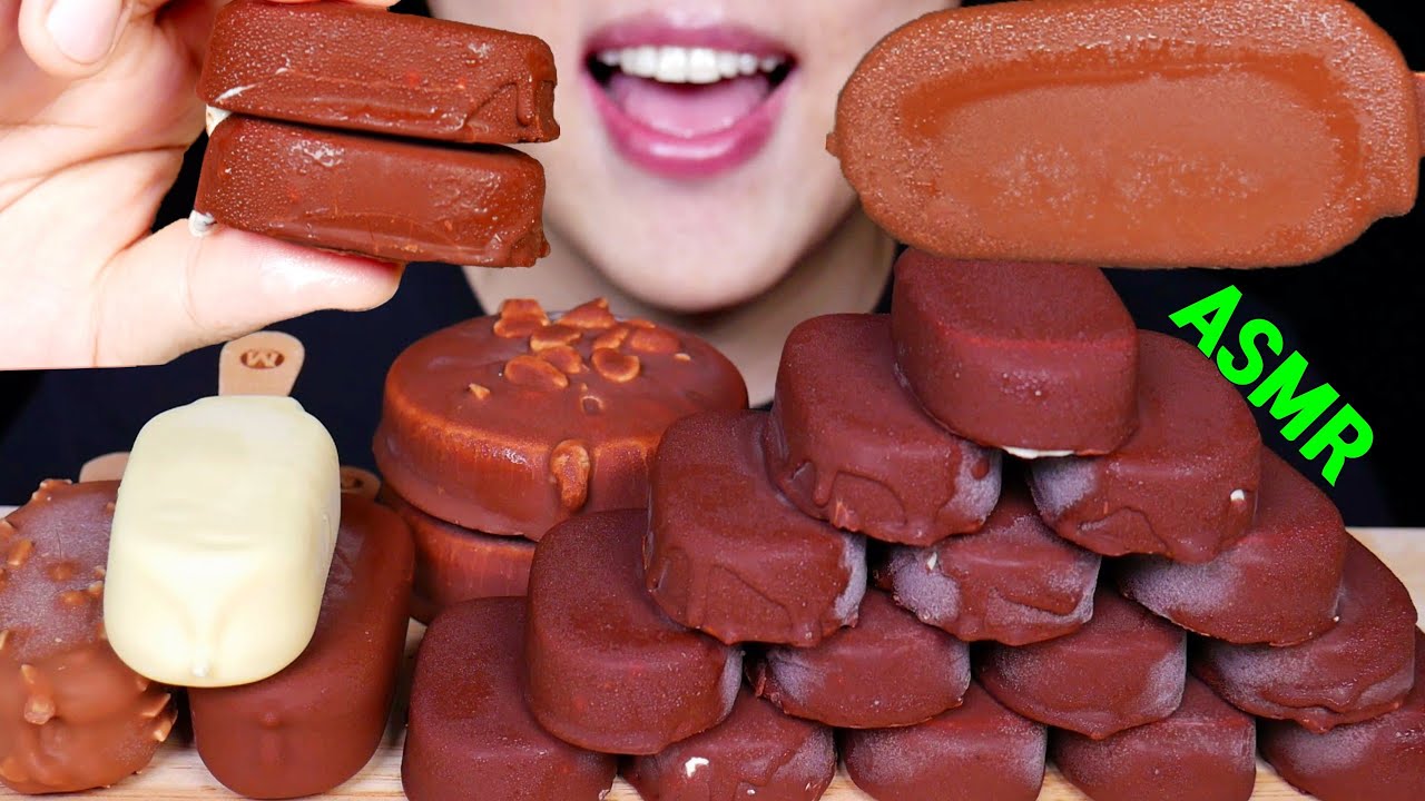 ASMR Шоколадный Магнум Tycho Ice Cream Eatery ЕДА ЗВУКИ.