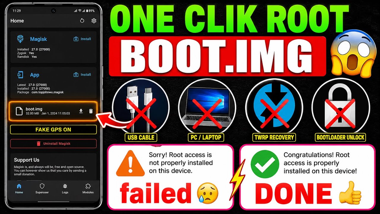 Magisk Root Android 8 9 10 11 12 13 14 | One Click Boot.img Root 😲 (No PC / No TWRP) Mtkeasysu 🔥