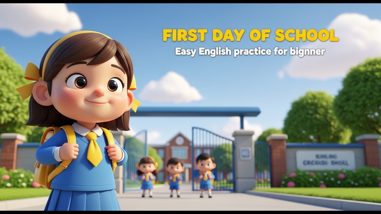 first day of school for kids English Learning Animation