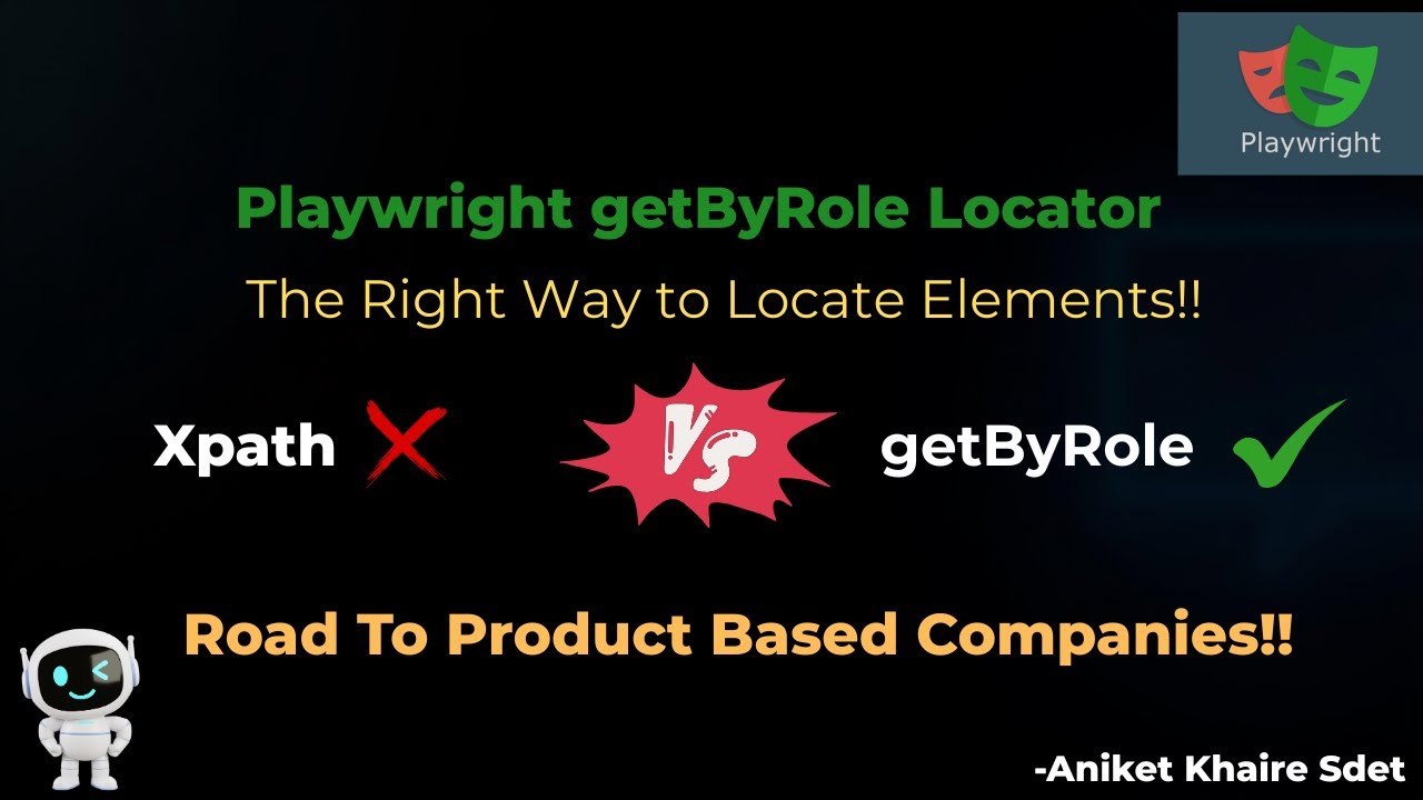Playwright getByRole Locator Explained 🎭  | Best Locator Strategy for SDET & QA|