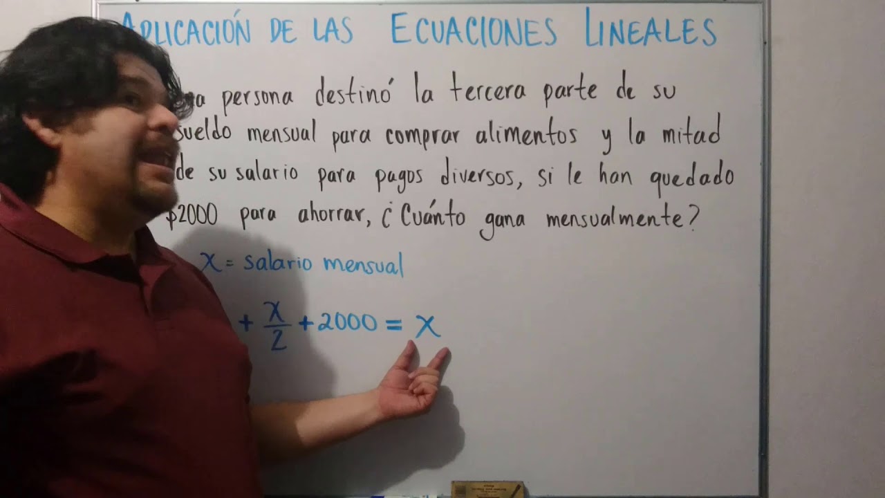 ECUACIONES LINEALES APLICACIONES 1