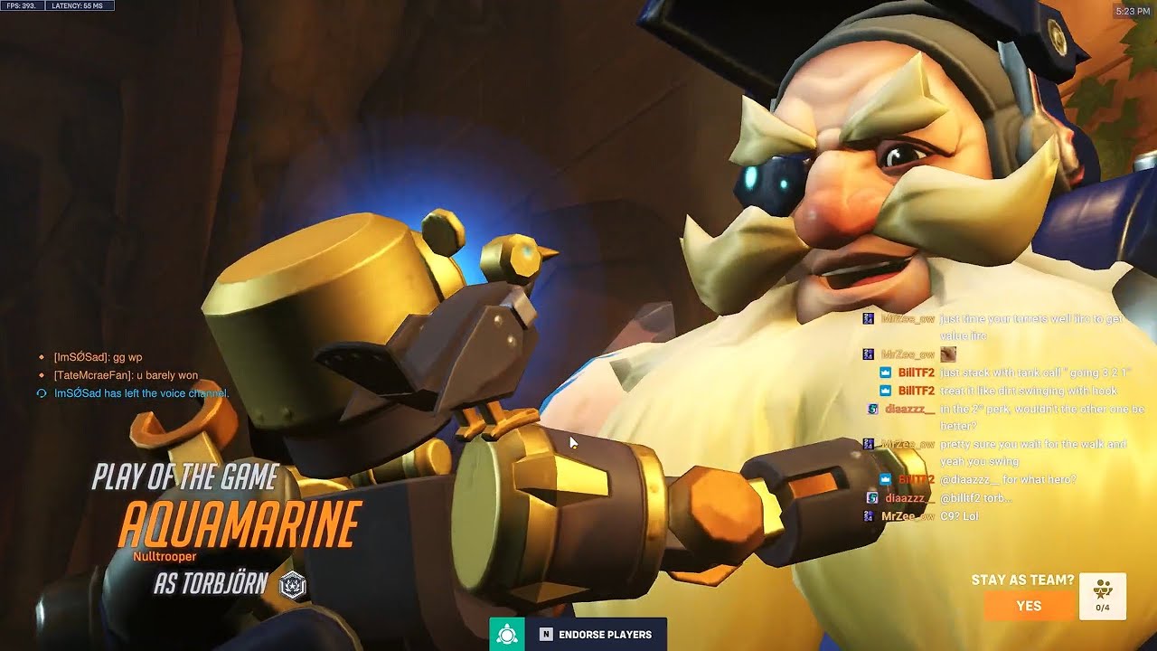 POTG! THIS is how you CAN play TORBJORN! POTG! AQUAMARINE INSANE TORBJORN GAMEPLAY