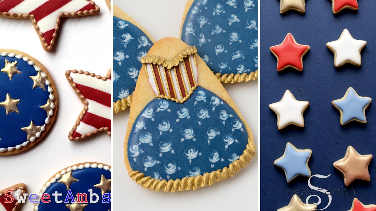 5 Decorated Cookies for the 4th of July | Satisfying Royal Icing Cookie Decorating