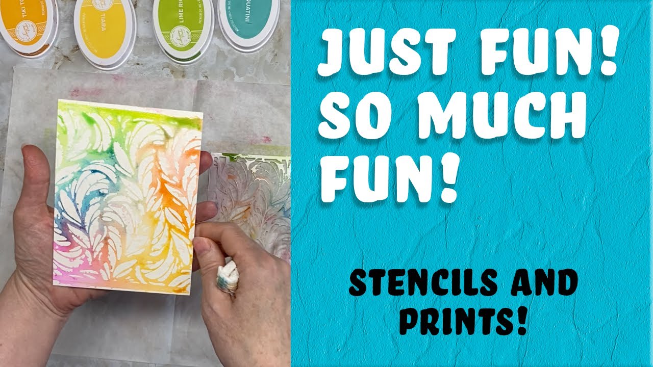 Stencils and Prints! Let's Decorate an envelope and Create backgrounds for later!