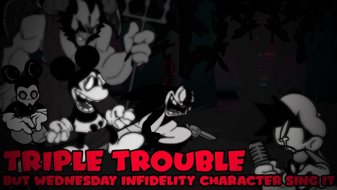 Triple Trouble (But It's Wednesday Infidelity Character) - Friday Night Funkin [FNF Sonic.exe song]