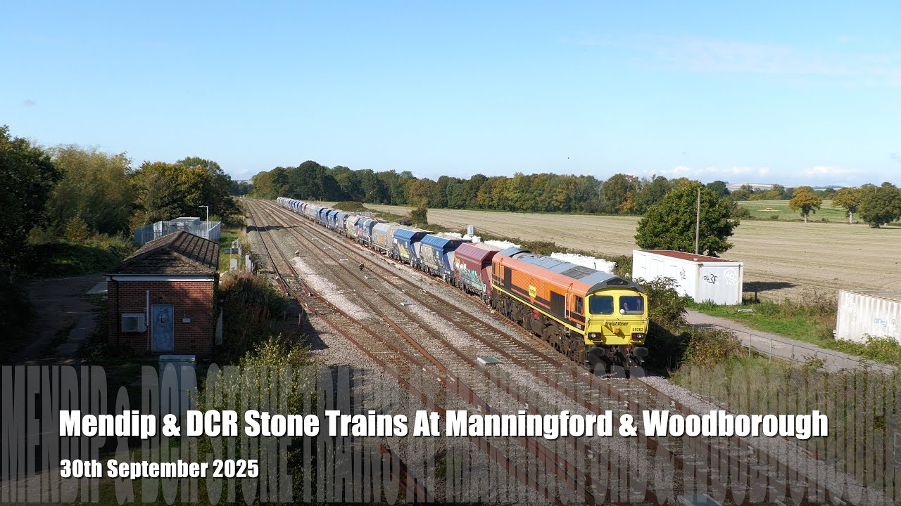 Mendip & DCR Stone Trains At Manningford & Woodborough 30.09.25- 4K