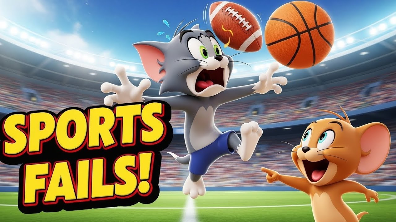 Tom & Jerry Funniest Sports Fails 🤣⚽ | 3D Cartoon Comedy Animation