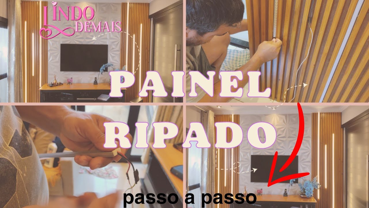 PAINEL RIPADO / COLOCAMOS LUZ DE LED / ficou mais lindo ainda ♥️