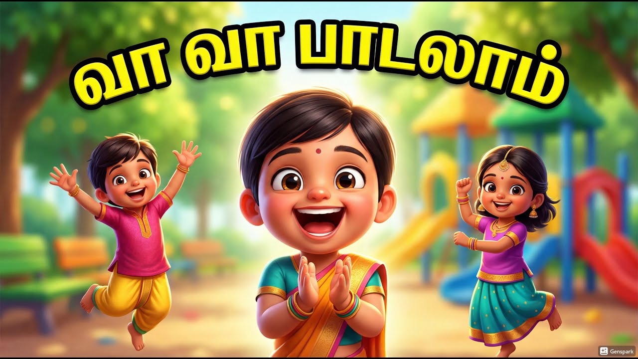 🎶 வா வா பாடலாம்! | Cute Tamil Kids Song | Cartoon Children Dance