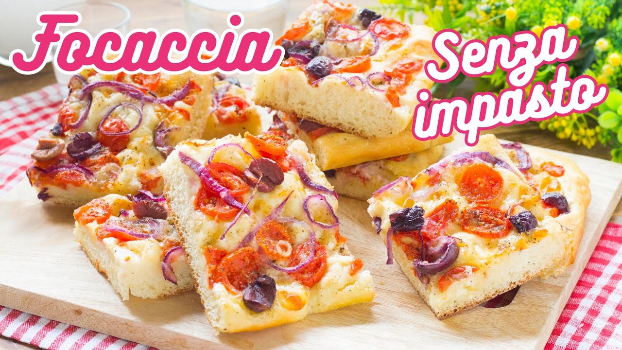Focaccia Rustica Senza Impasto - Ricetta Facile Focaccia Alta e Soffice - 55Winston55