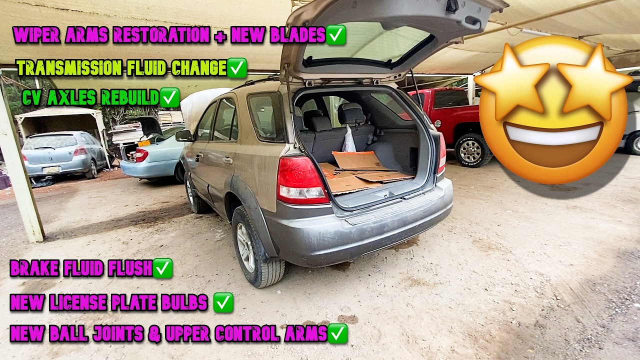 2004 Kia Sorento Lots of Work: Brake Fluid Flush, Upper Control Arms, Ball Joints, CV Axles, Wipers