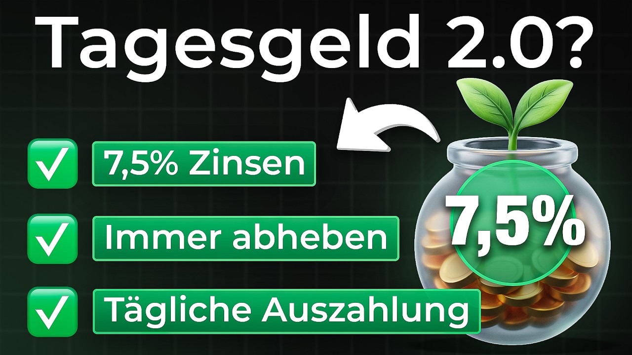 So parke ich mein Cash f&uuml;r 7,5% (T&auml;gliche Aussch&uuml;ttung)
