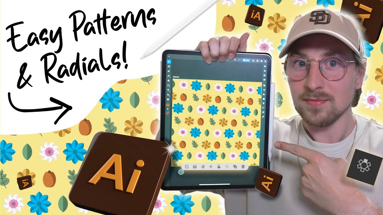Master the Pattern & Radial tool in adobe illustrator 🌸