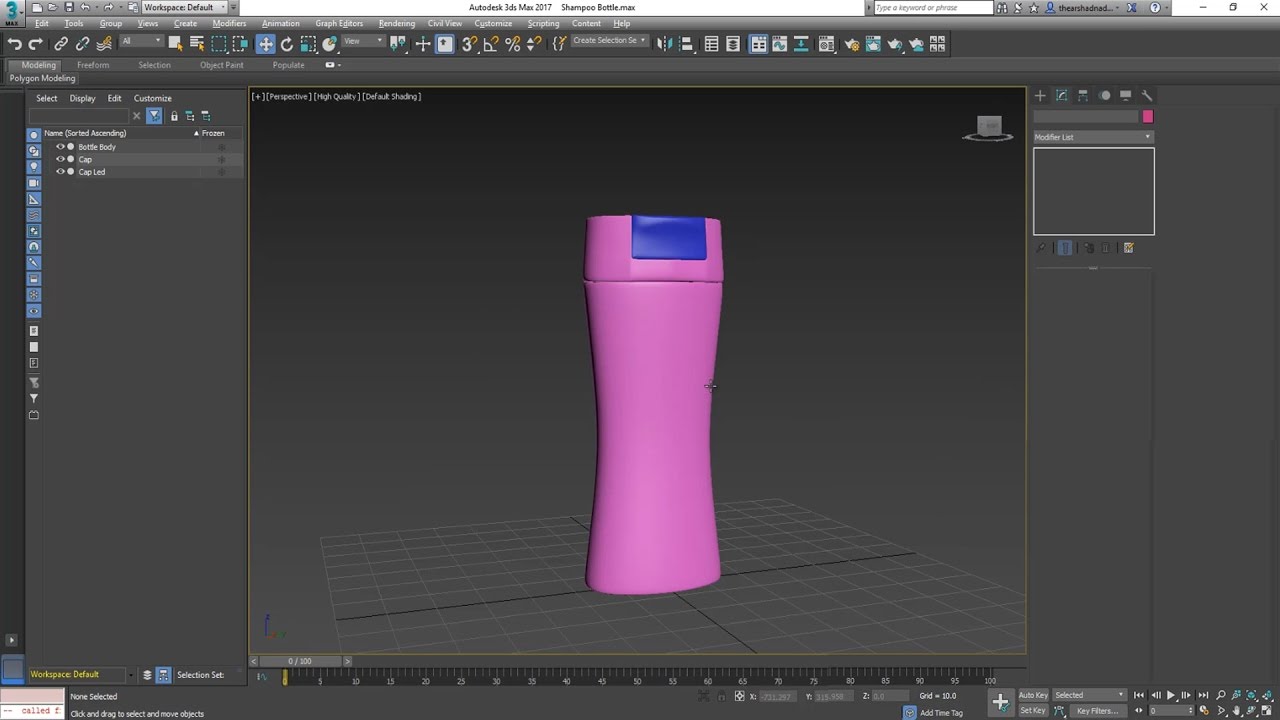 3dsmax Modeling Shampoo Bottle