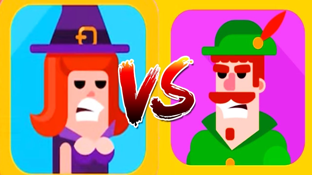 Bowmasters - Gameplay Walkthrough 21 Epic Wins - New Characters WITCH Vs ROBIN