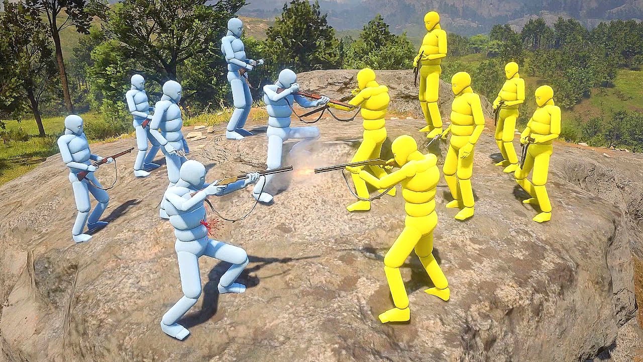 NPC Wars with Active Ragdoll Dudes #8 Euphoria Physics