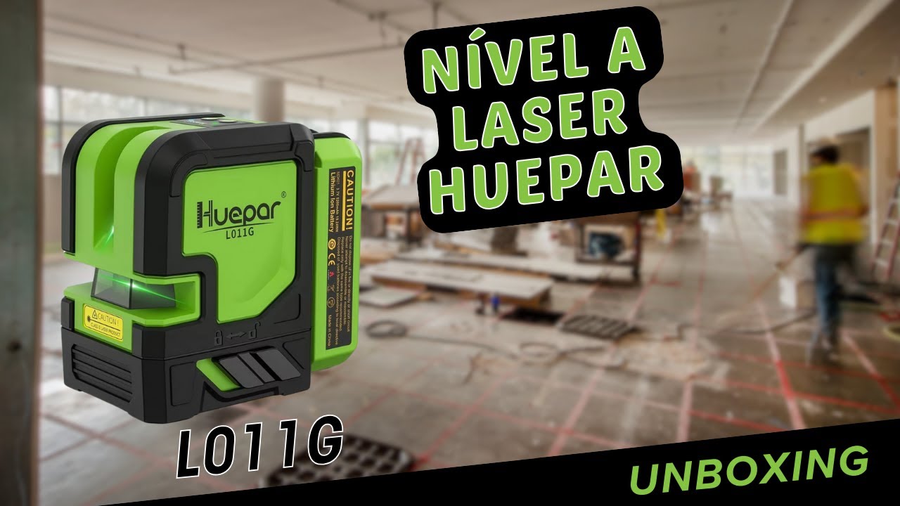 Nível a Laser Huepar L011G, Unboxing e teste rápido