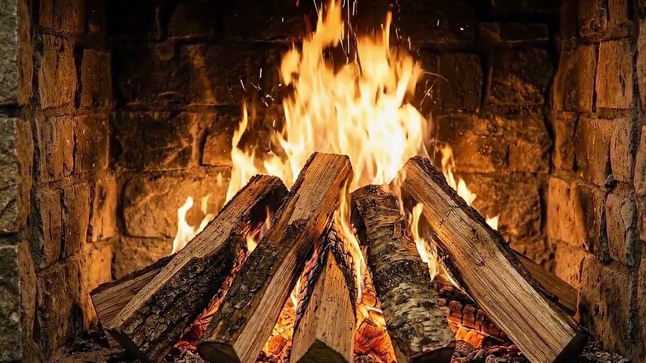 Gentle Chill Fire | Winter Sanctuary | Stress Relief and Calm Mind | No Ads