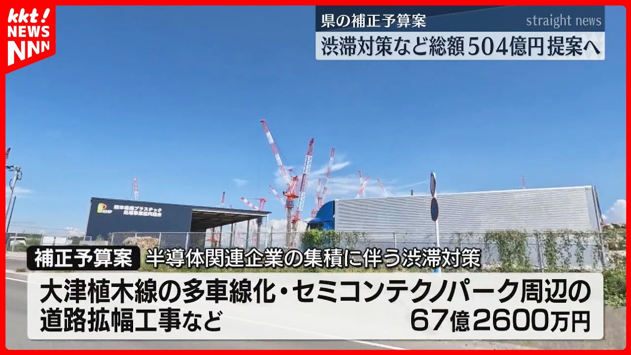 【1月臨時県議会】渋滞対策など504億円の補正予算を提案 公共交通や給食への支援も