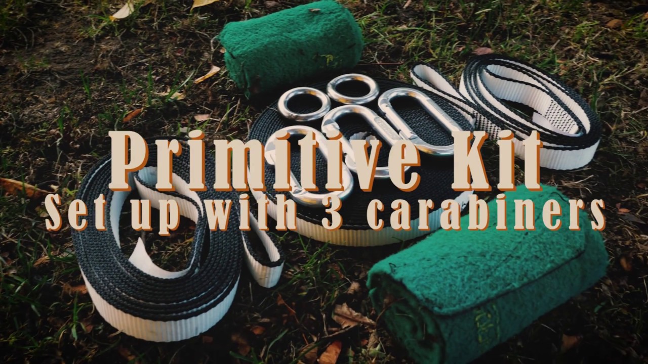 Primitive Kit | Set up with 3 Carabiners - Slacklining Canada