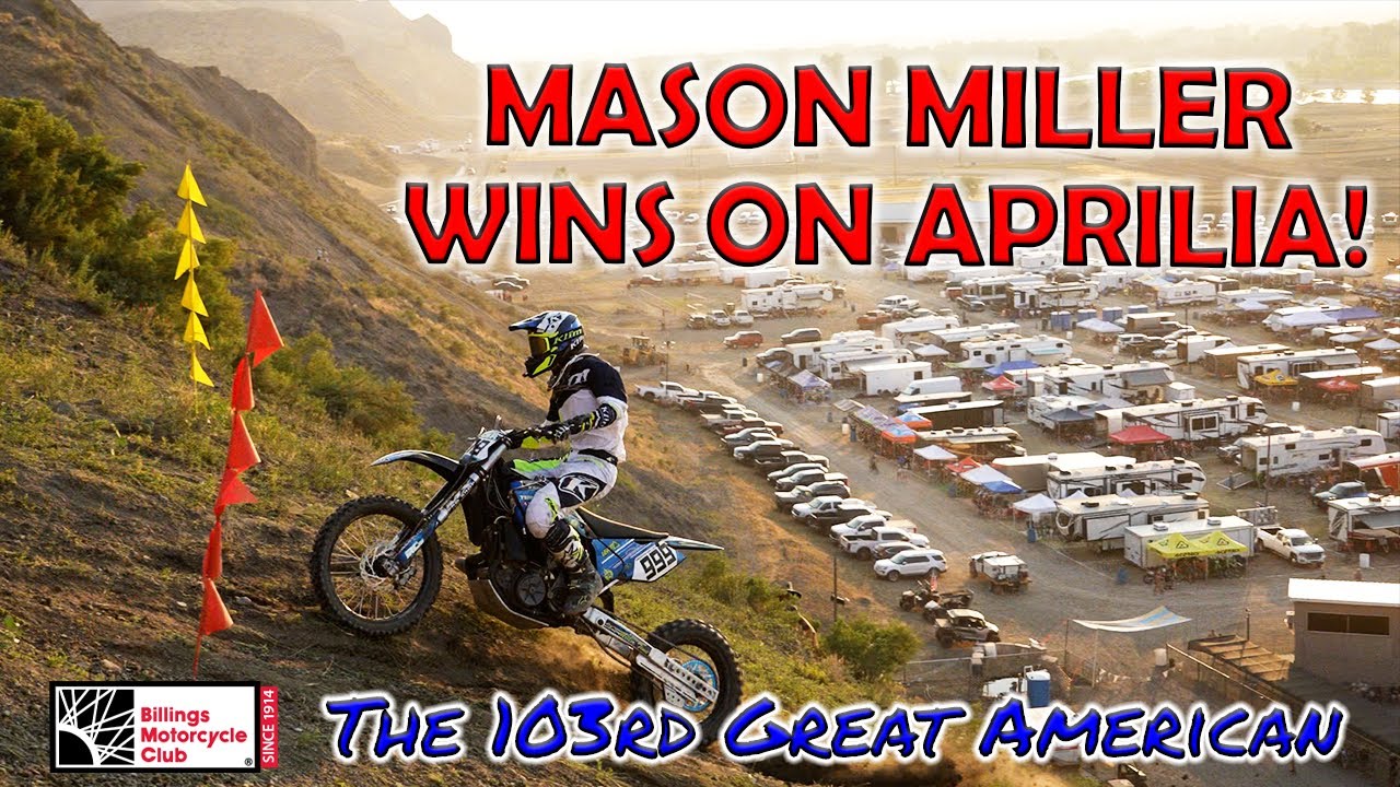 Mason Miller WINS on Aprilia 990 in fast Open Class at the 103rd Great American (RAW footage)