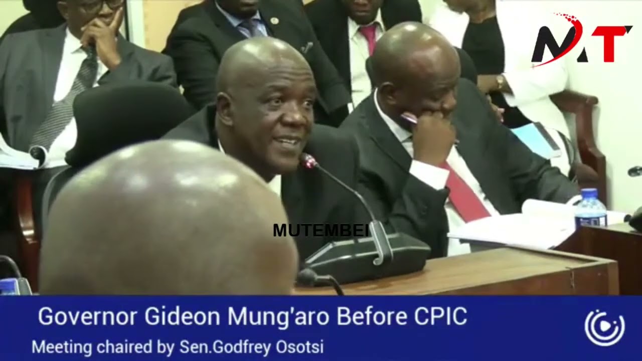 GOV GIDEON MUNG`ARO IN HOT SOUP AS HE ANSWERs TOUGH QUESTION IN SENATE !!