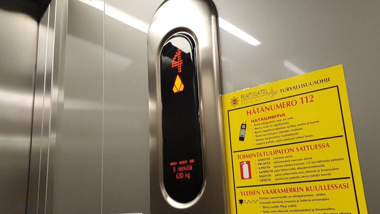 2012 KONE MonoSpace MRL Traction Elevator @ Koulukatu 22, Lappeenranta, Finland