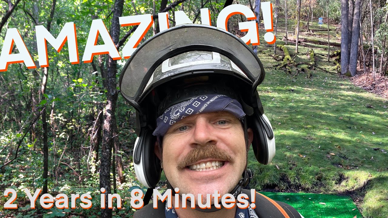 Building a Disc Golf Hole in 8 Minutes!! (2 Year Timelapse) 