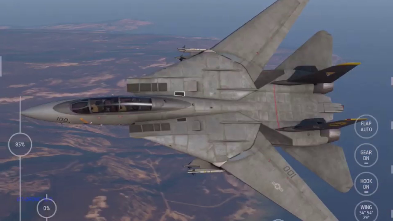 F-14 Take-off and Intercept in Carrier Landing HD