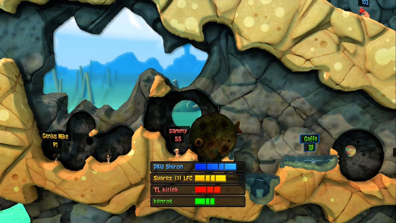 Worms Revolution: Online Deathmatch Gameplay