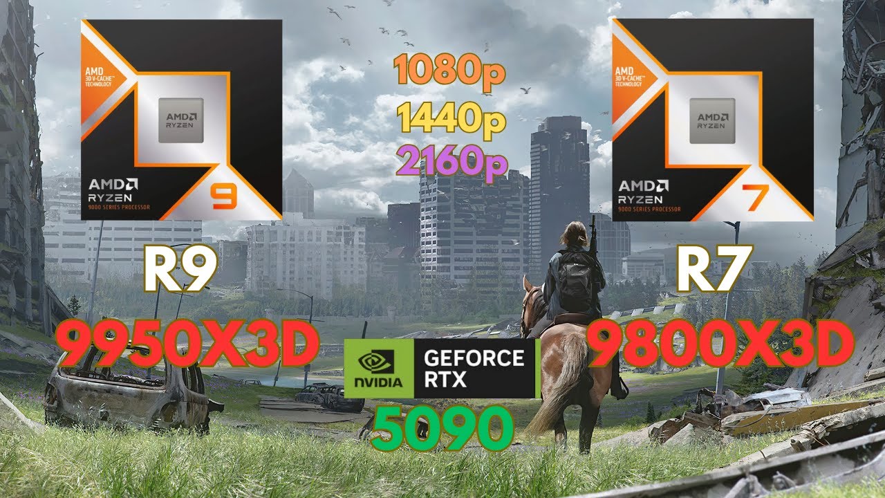 AMD RYZEN 9950X3D(parking Core) vs 9800X3D with RTX 5090 Test in 11 Games 1080p | 1440p | 2160p