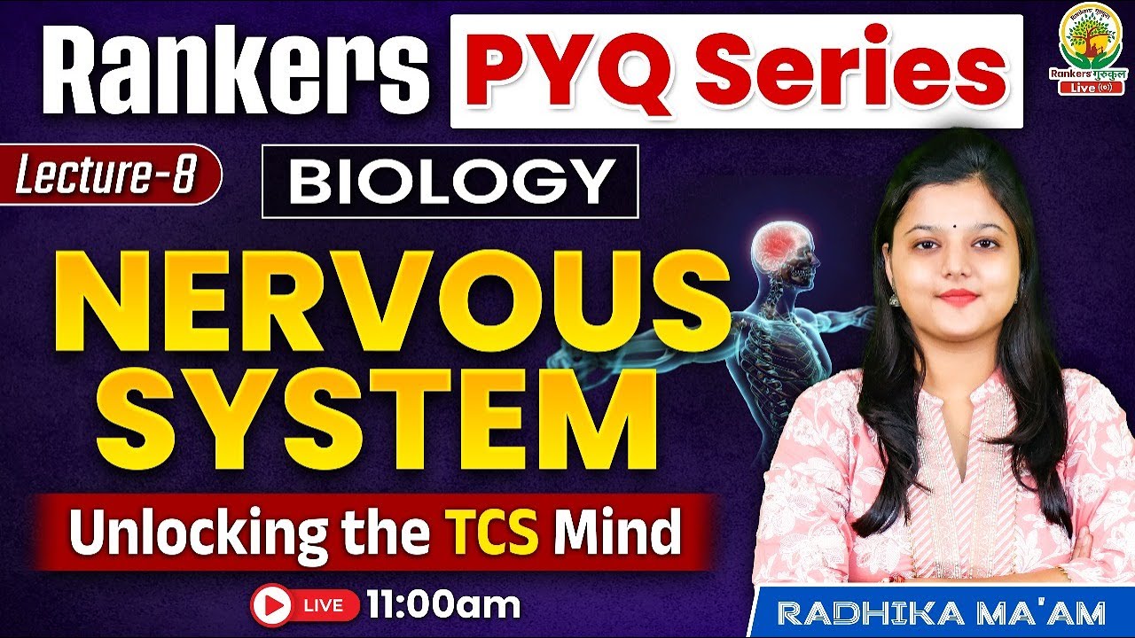 Nervous System | Rankers PYQ Series | For SSC CGL,CPO,CHSL,MTS | Radhika Ma'am  #pyqseries #ssc
