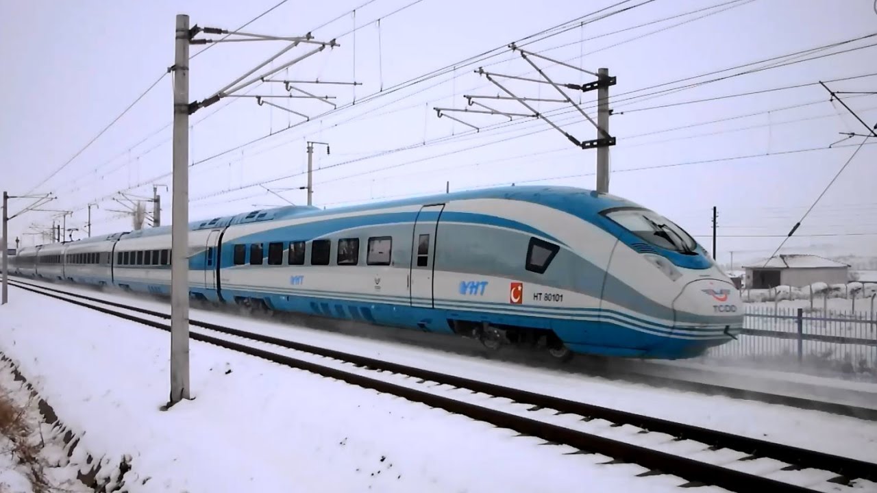 YHT | Turkish High-Speed Trains in Winter - 4 (240 km/h)